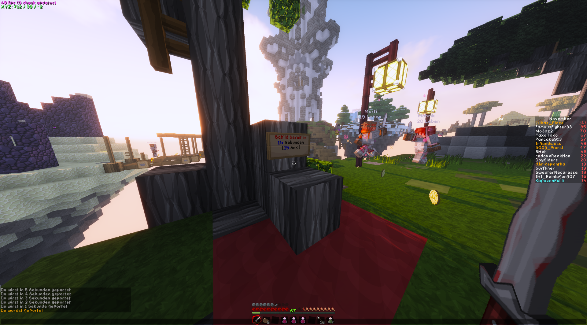 Neues Teleportschild!